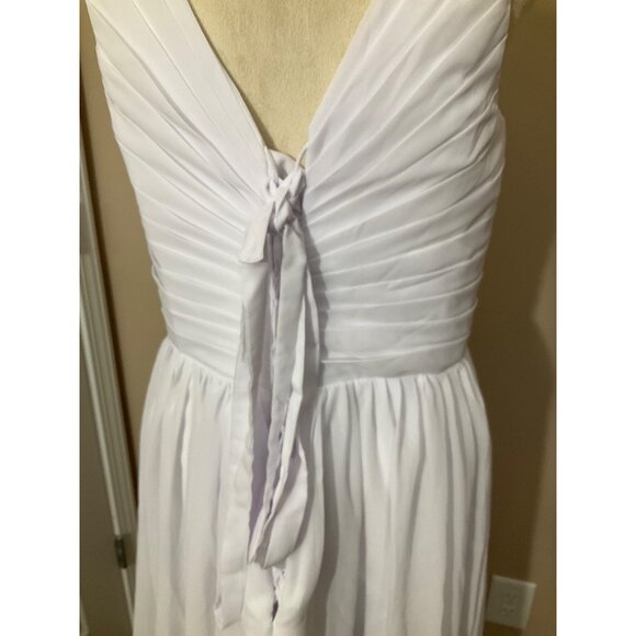 Pre-Owned White Bridesmaid Chiffon lace corset Dress  Size: 12 ( see measurement - Picture 7 of 16